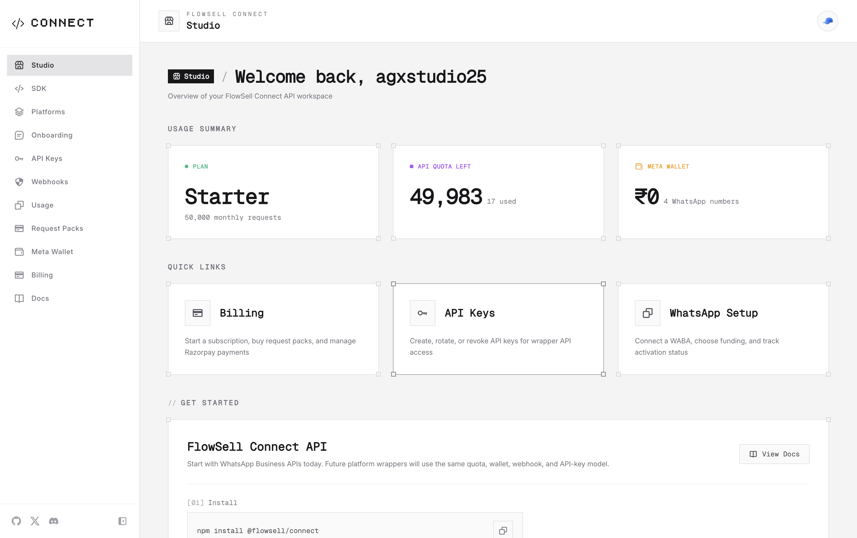 FlowSell workflow canvas illustration